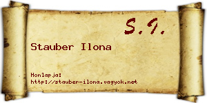 Stauber Ilona névjegykártya